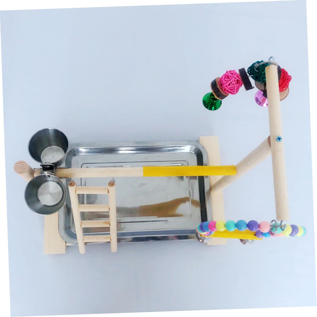 Housoutil Estante de Entrenamiento para Pájaros de Madera Juguete de Actividad para Loros Soporte para Entrenamiento de Mascotas para Entrenar Loros el Hogar