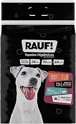 RAUF - TAPETE HIGIENICO PARA CÃES - RAUF CARVAO ATIVADO 70cmx60cm 28und - Econômico