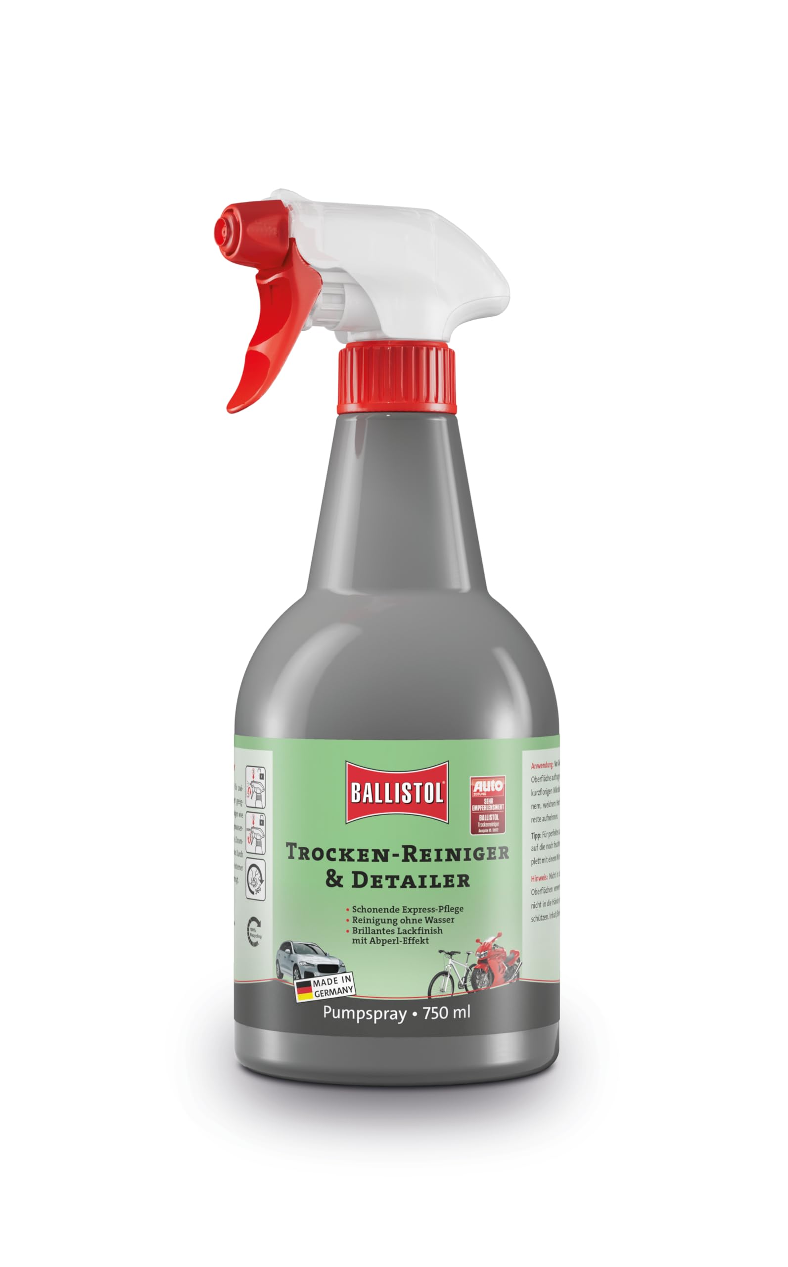 Ballistol środek do czyszczenia na sucho & Detailer pielęgnacja lakieru samochodowego i motocykla, 750 ml