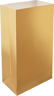 Lumabase 48824 24 Count Luminaria Bags, Gold