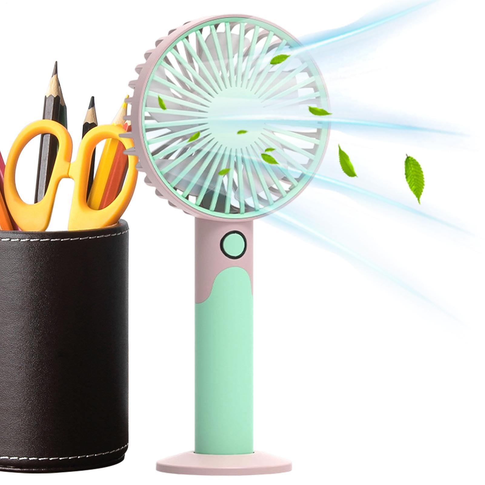 Portable Fan Rechargeable | 6 Wind Speeds Cooling - Electric Camping Fan - for Travelers Home Office Gym Dormitory Shopping Travel Hiking Beach Picnic Camping Backpacking