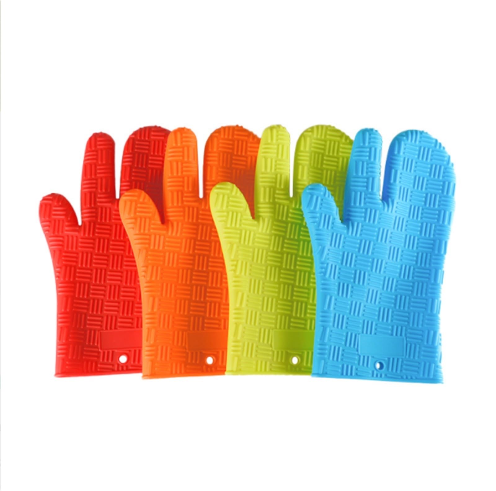 Gants de Cuisine 1 Paire De Gants De Four en Silicone, Résistants À La Chaleur, Adaptés À La Cuisson Et Aux Grillades Manique(Oranje)