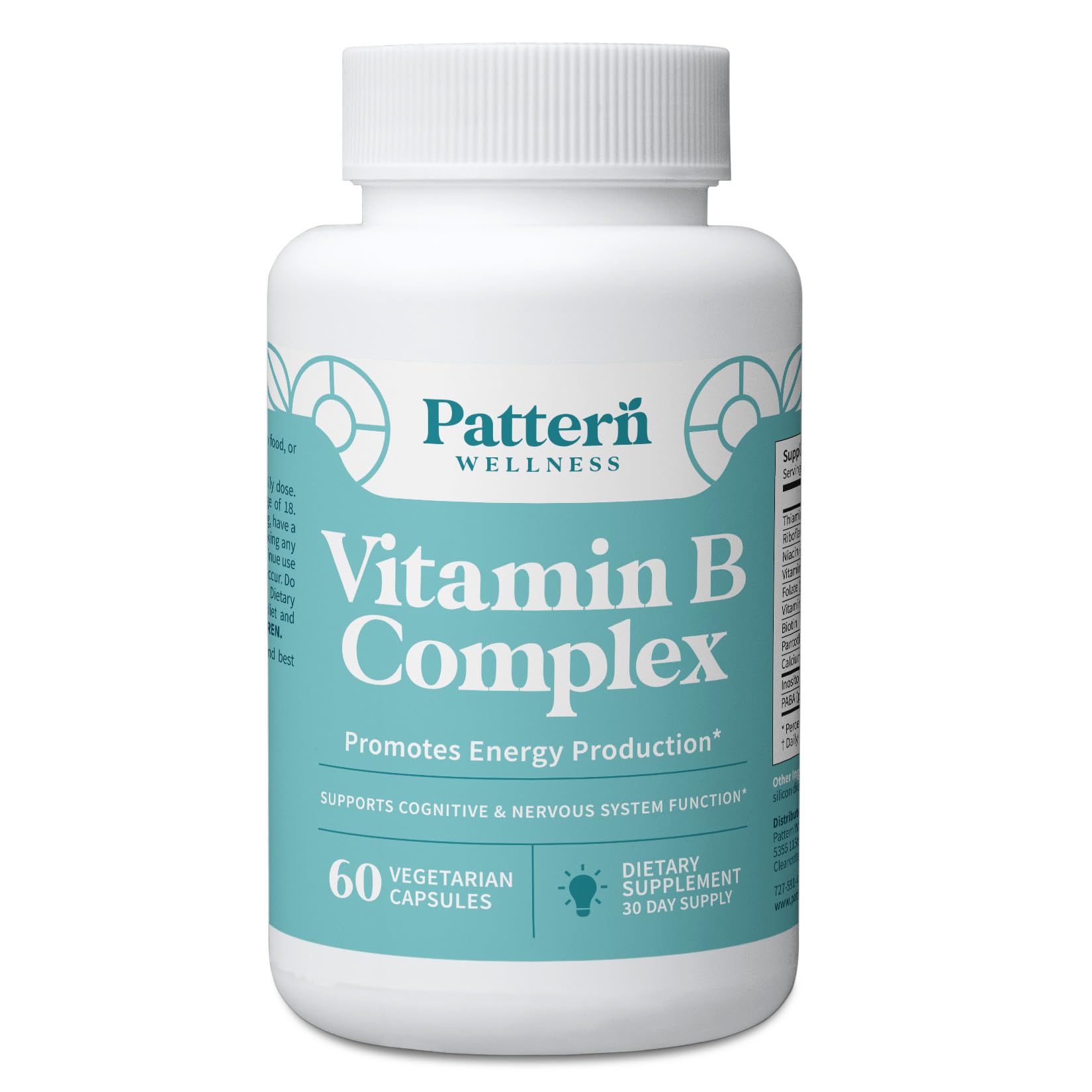 Vitamin B Complex Supplement - Comprehensive Blend of Essential B Vitamins - Supports Energy, Cognitive & Cellular Health - 3rd Party Lab Tested - 60 Capsules