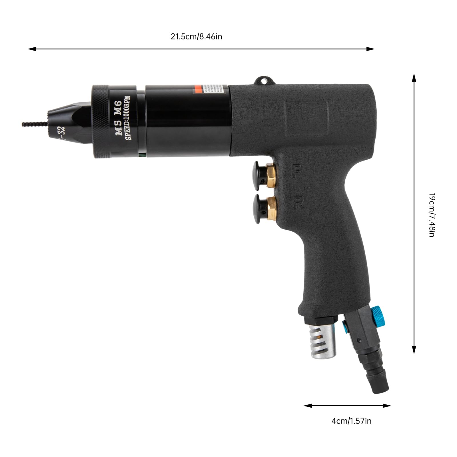AreMOLO Pneumatic Rivet Nut Gun,Air Rivet Nut Pull Setter Tool with 10-24