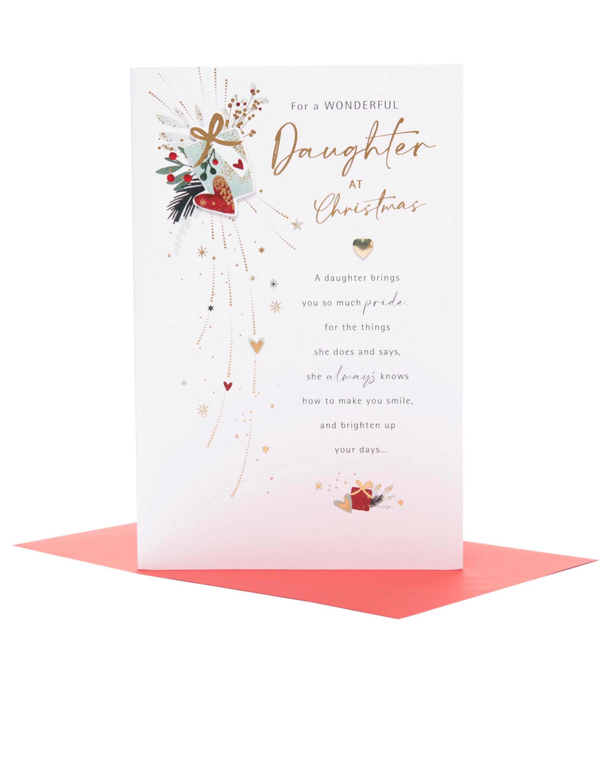 UK Greetings, Daughter Sentiment, 16.5cm x 25.4cm