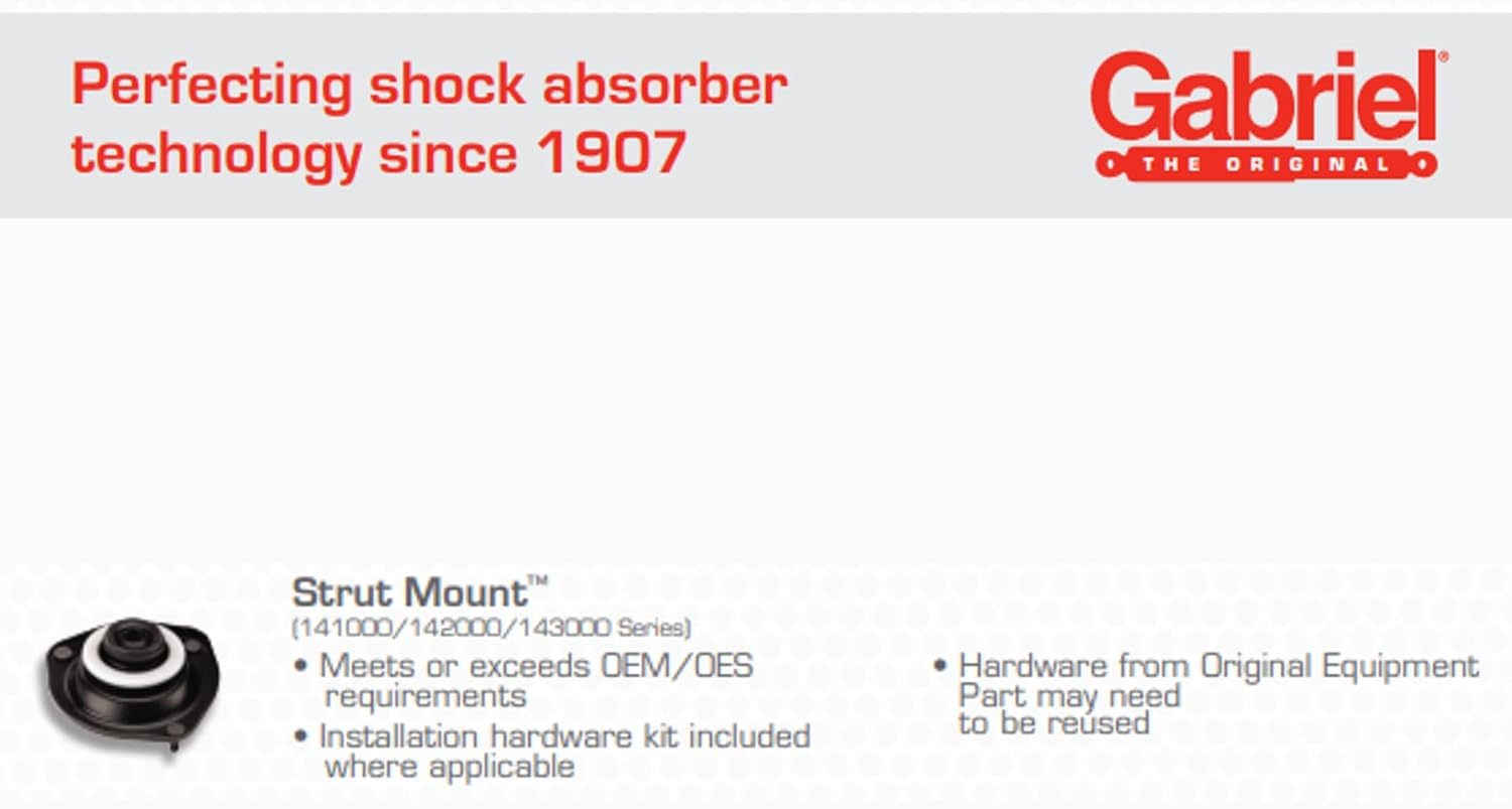 Gabriel 143397 Front Suspension Mount for 03-08 Hyundai Tiburon (1 Pack)