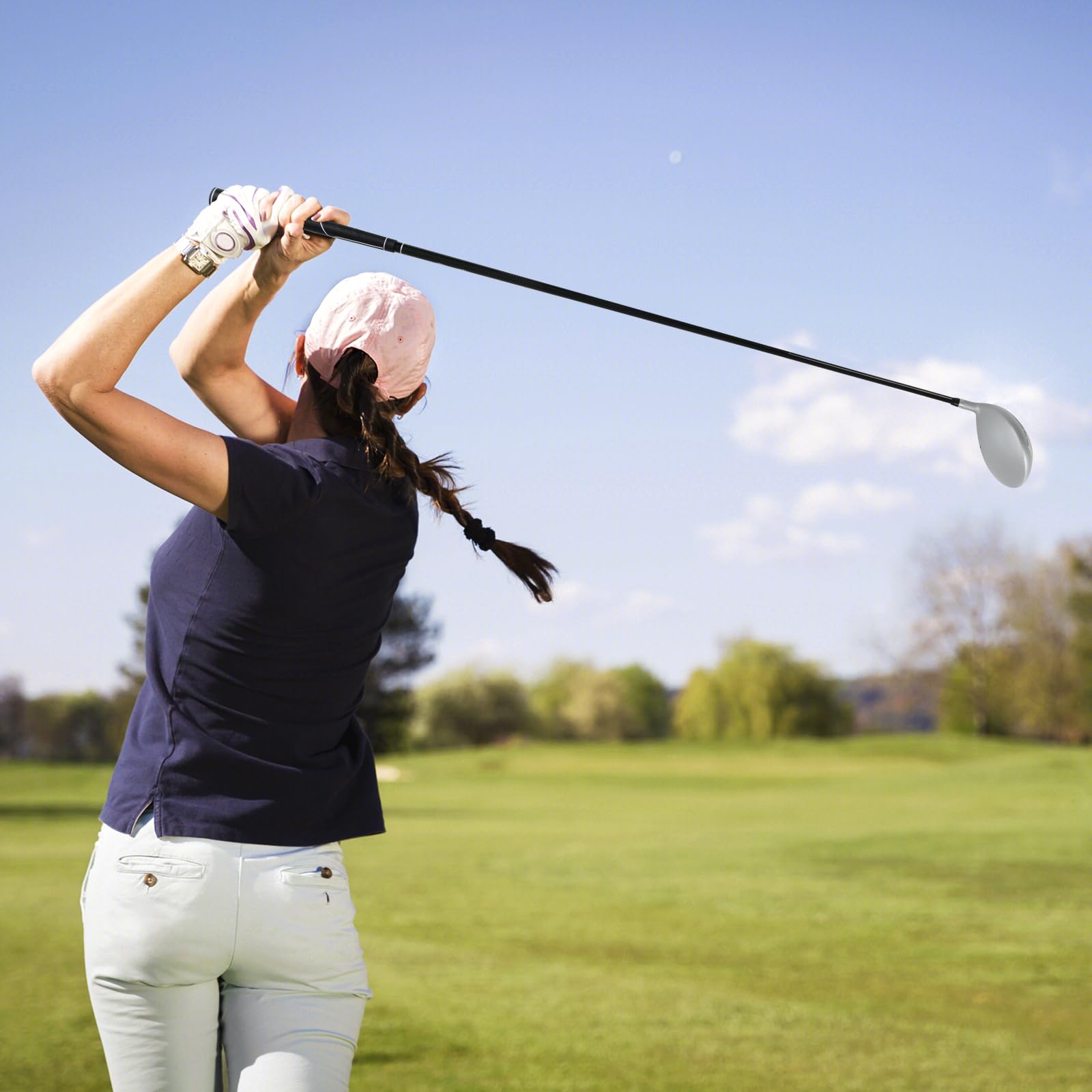 COSTWAY Golf Driver für Damen, 460CC Golfschläger aus Aluminium für Rechtshänder mit Schlägerhaube & Graphitschaft, 12°Grad, Golf-Treiber für Anfänger und Profis