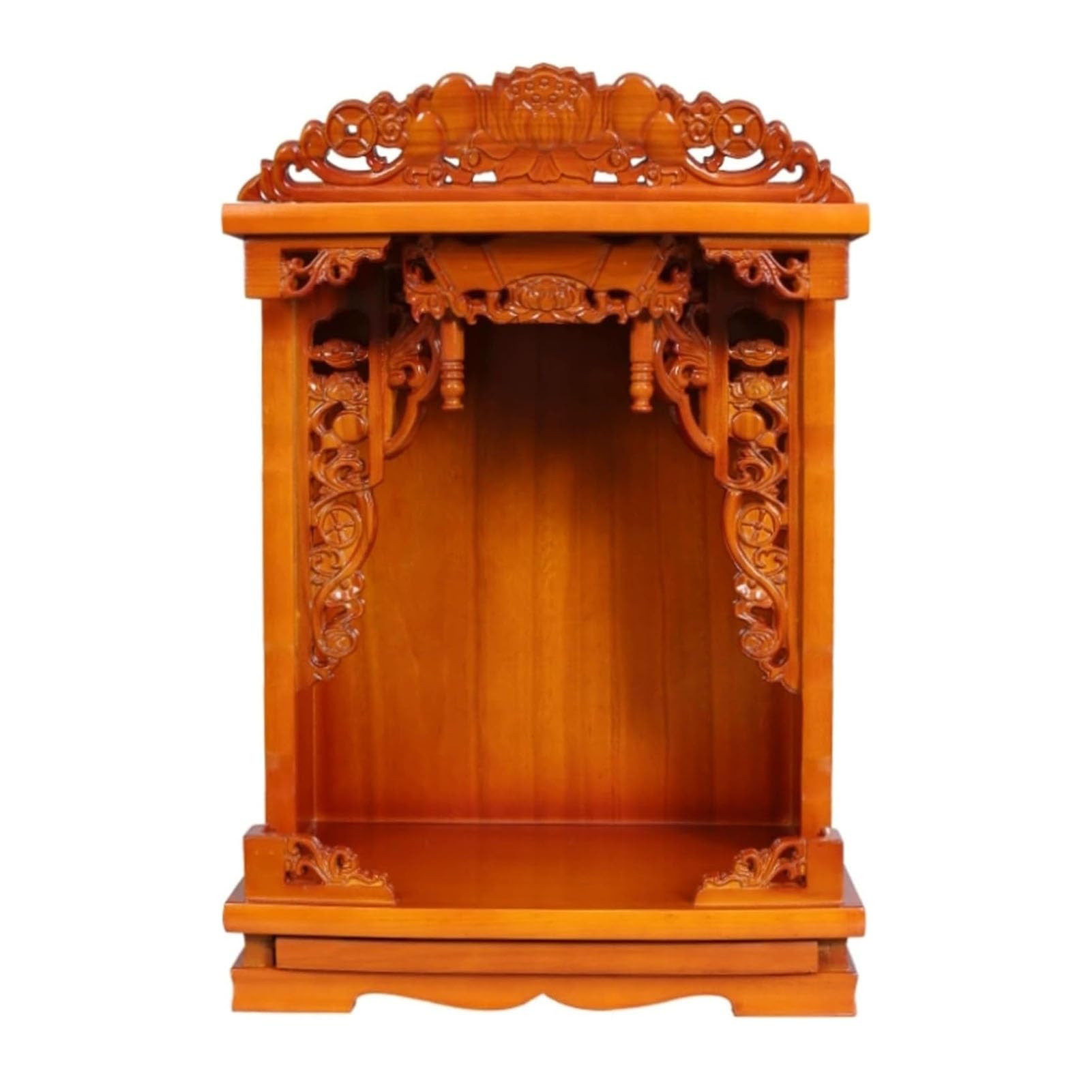 IvyLoutish Wood Meditation Table, Wall Mounted Shrine Altar, Buddha Cabinet Niche for Living Room and Bedroom