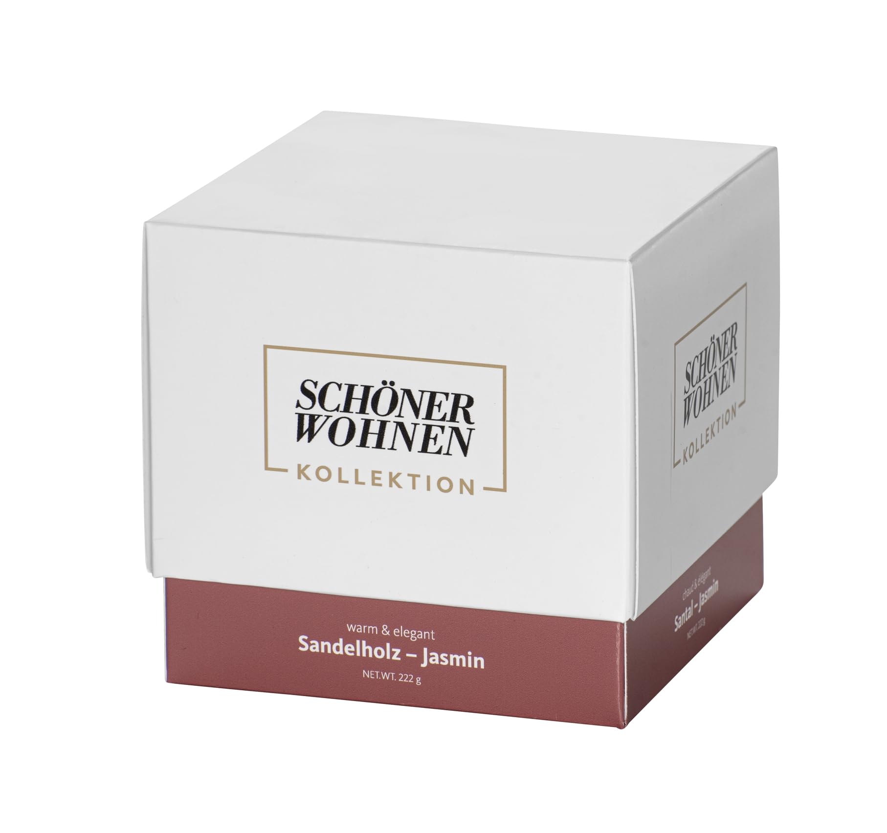 Schöner Wohnen Kollektion Duftkerze Mod. Sandalwood L, 2er Set Warmer, eleganter Duft Weiß