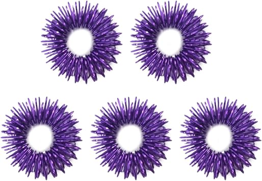 Stress Rings Mini Spring Massage Circles Reduce Fatigue Multipurpose Purple