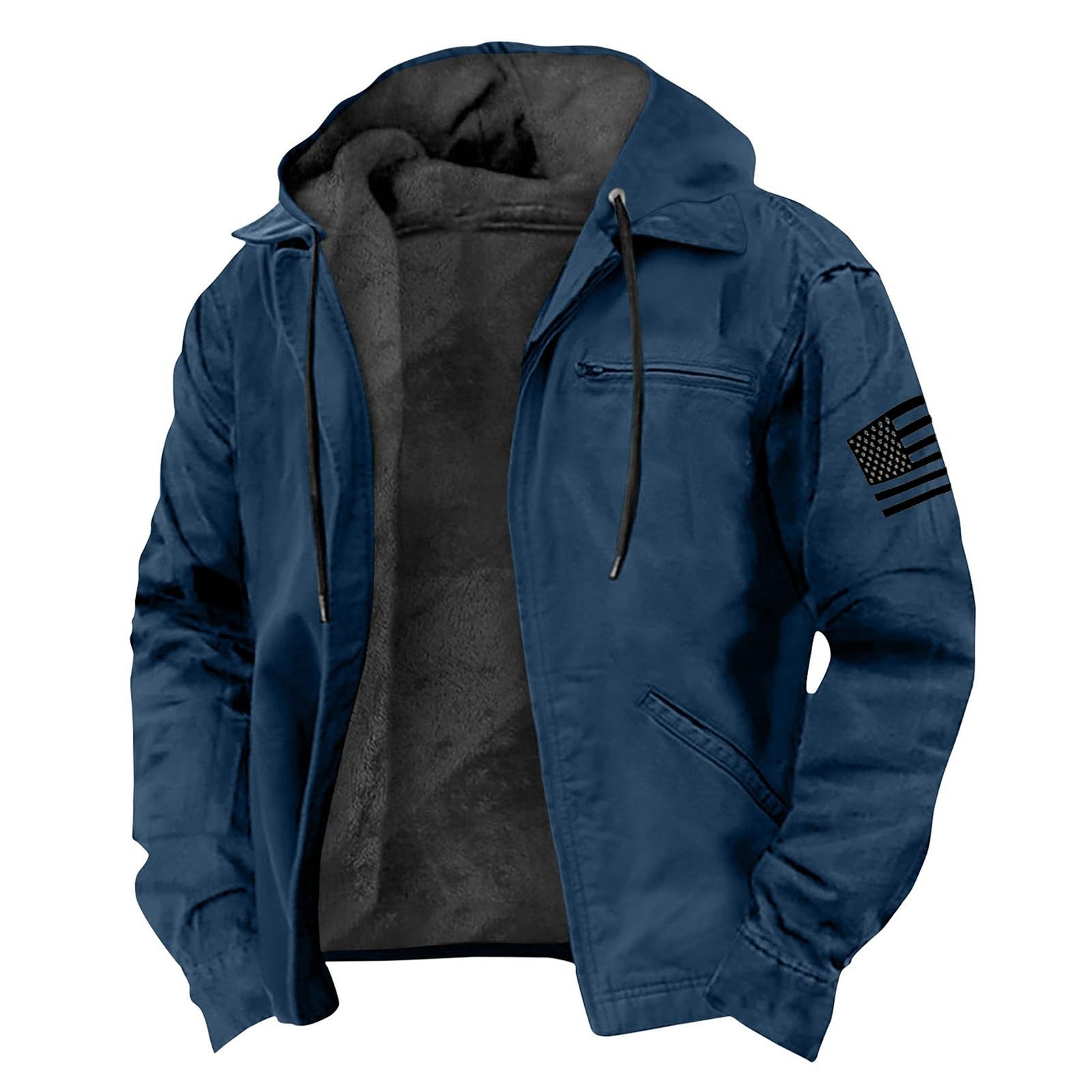 Generico Cappotto Uomo Giacca Invernale Uomo Taglie Forti Vento Imbottito Giubbotto Elegante Jacket Pesante Antivento Giacca Camera Leggero Trekking Tattico Abbigliamento