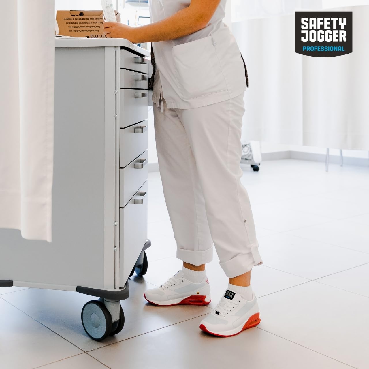 Safety Jogger Work Sneaker Women - Ultra Light Anti Static, Anti Slip Safety Trainer, Ideal for Hospital, Healthcare, Kitchen And Cleaning Staff