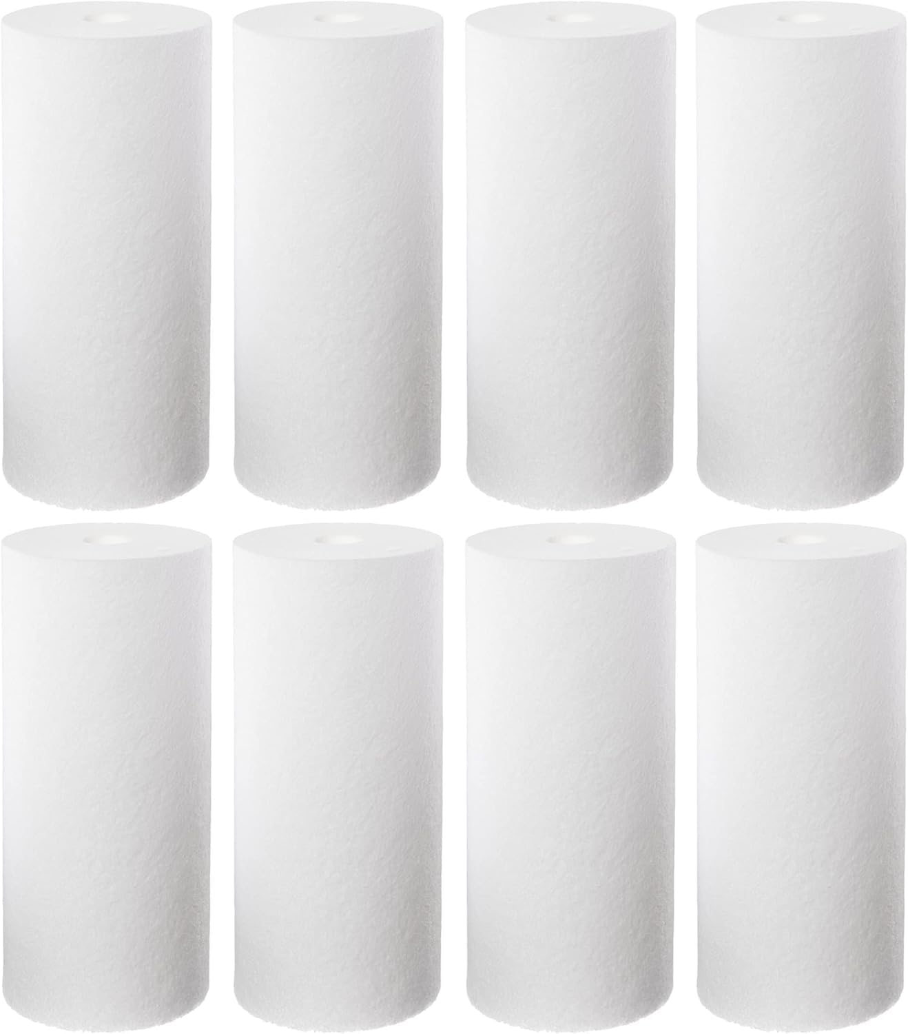 Pentair Pentek DGD-7525 Big Blue Sediment Water Filter, 10-Inch, Whole House Heavy Duty Dual-Gradient Density Spun Polypropylene Replacement Filter Cartridge, 10" x 4.5", 25 Micron, Pack of 8