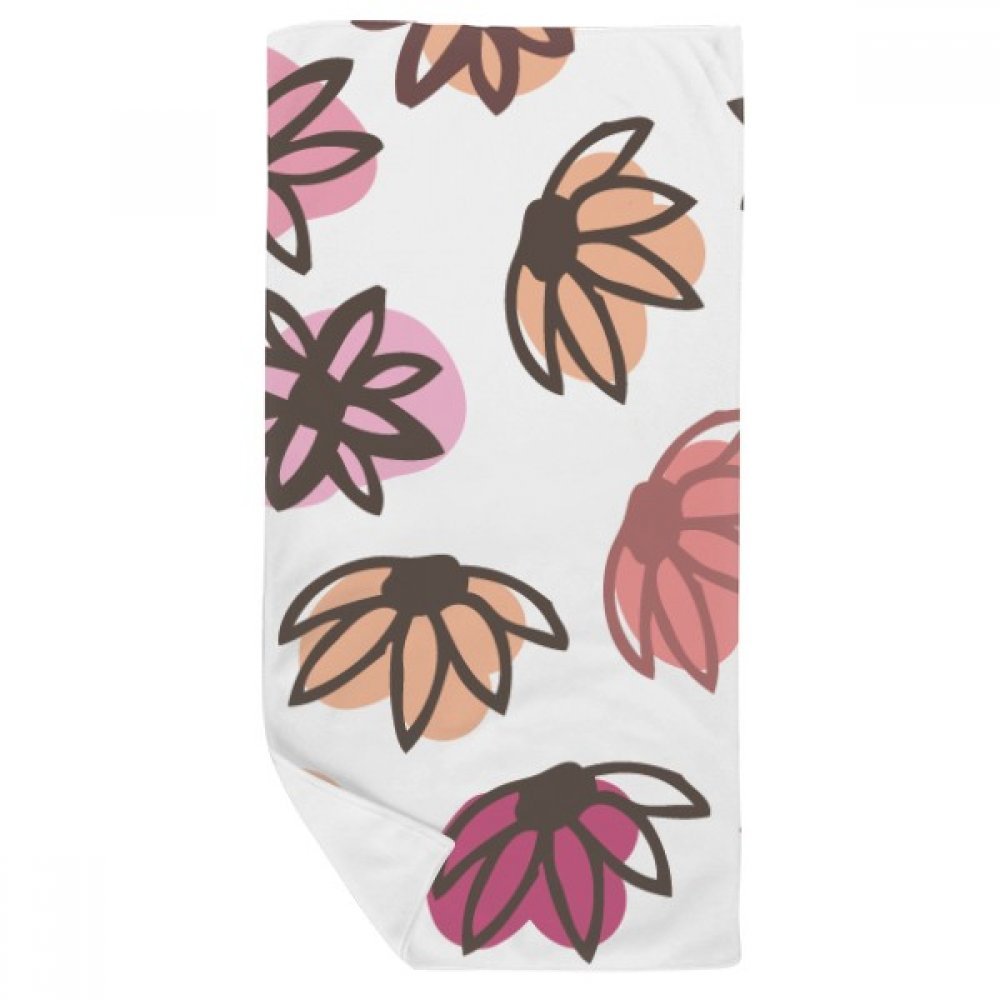 Serviette de bain motif plantes 35x70cm multicouleur doux gant toilette
