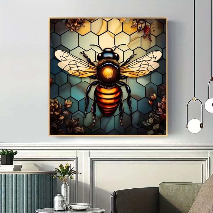 Miniatura 3 de ZHUDENGXJL Kits de pintura de diamantes de abejas para adultos, kits de arte de diamantes 5D para principiantes. Diamantes de imitación de diamantes
