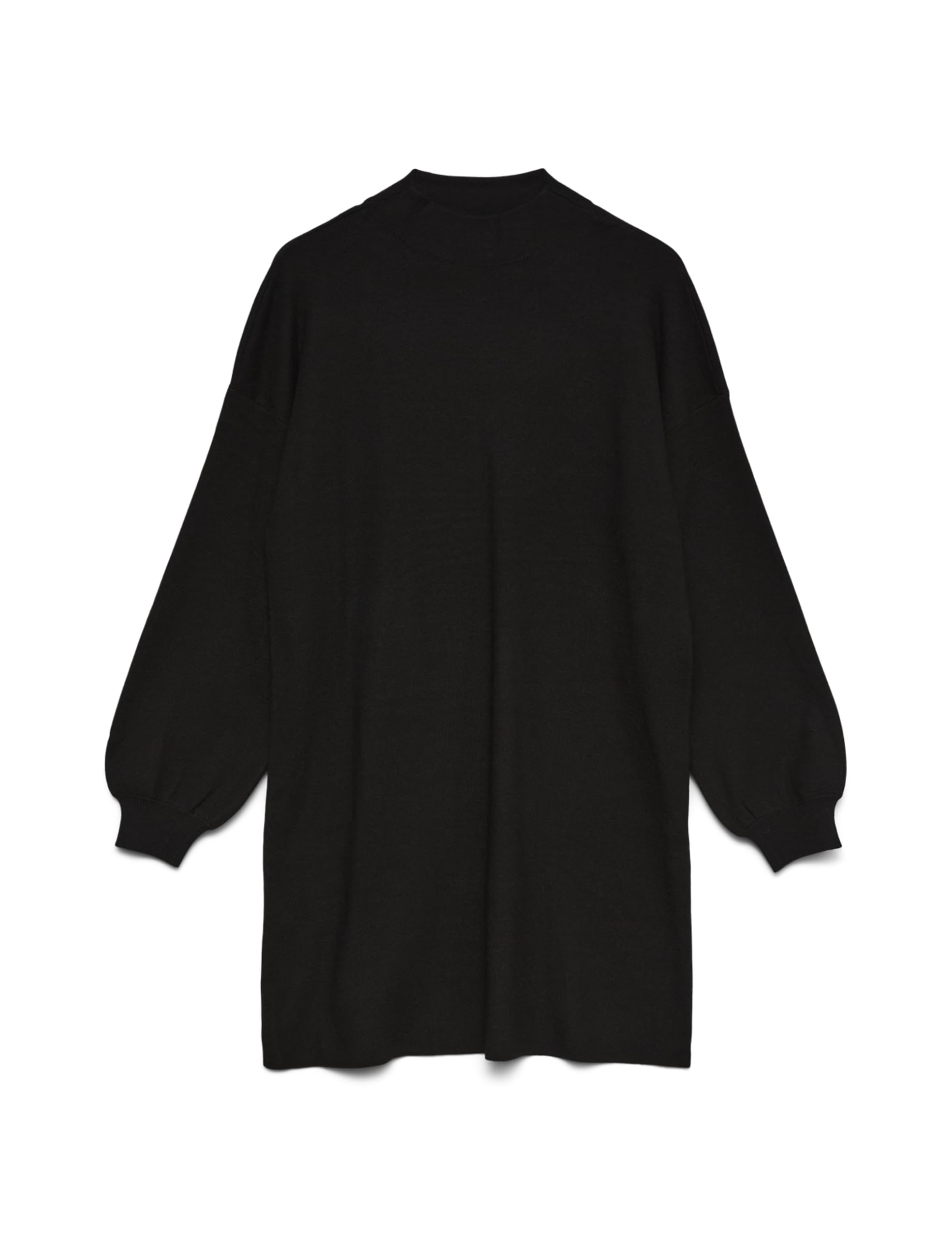 Vero Moda Women's VMNANCY LS Funnelneck Dress GA Boo Dress, Black, L