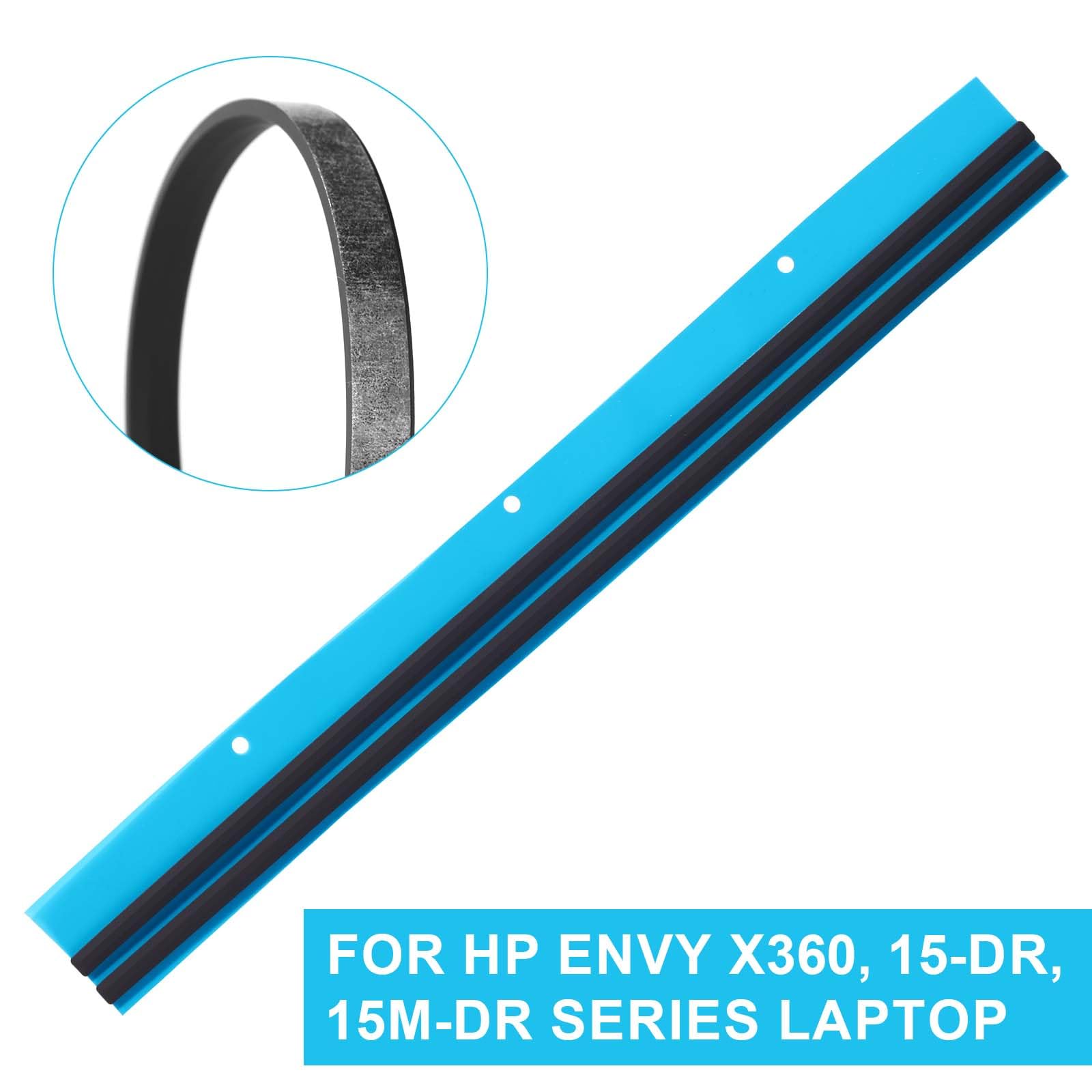 2pz Strisce di Gomma per Laptop, 31,5x0,6cm Copertura Inferiore Antiscivolo in Gomma con Paracolpi Striscia per HP Envy X360 15-DS 15-DR 250 G7 255 G7 e altri (Nero)