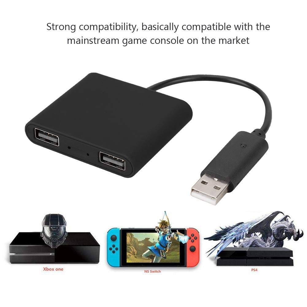 Hakeeta Adaptador de Teclado y ratón para Juegos Convertidor USB Plug and Play sin demora para Pro/Slim, X Box One/Ones/Onex,