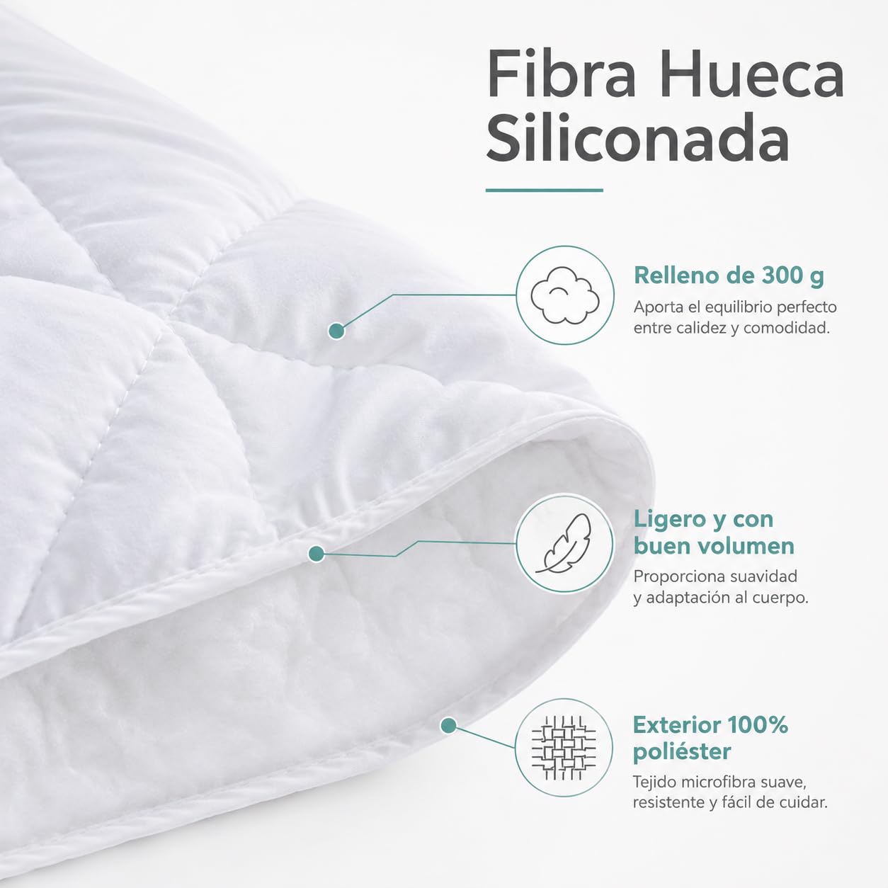 various Relleno Nórdico Cuna Bebé 100 x 135 cm | 300 g, fibra hueca siliconada, suave y transpirable,entretiempo, tacto suave