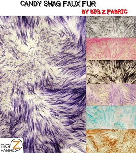 Candy Shag Faux Fur Fabric Sold by The Yard DIY Coats Costumes Scarfs Rugs Accessories Fashion (Amber)