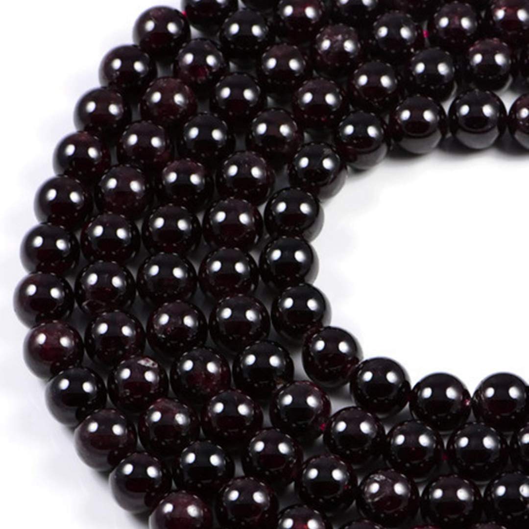 Premium Natural Garnet Gemstone Beads 10mm – 15.5 Inch Strand, High Grade Round Crystal Stones for Bracelet Making, Jewellery DIY & Chakra Designs - AqBeadsUk — image 1