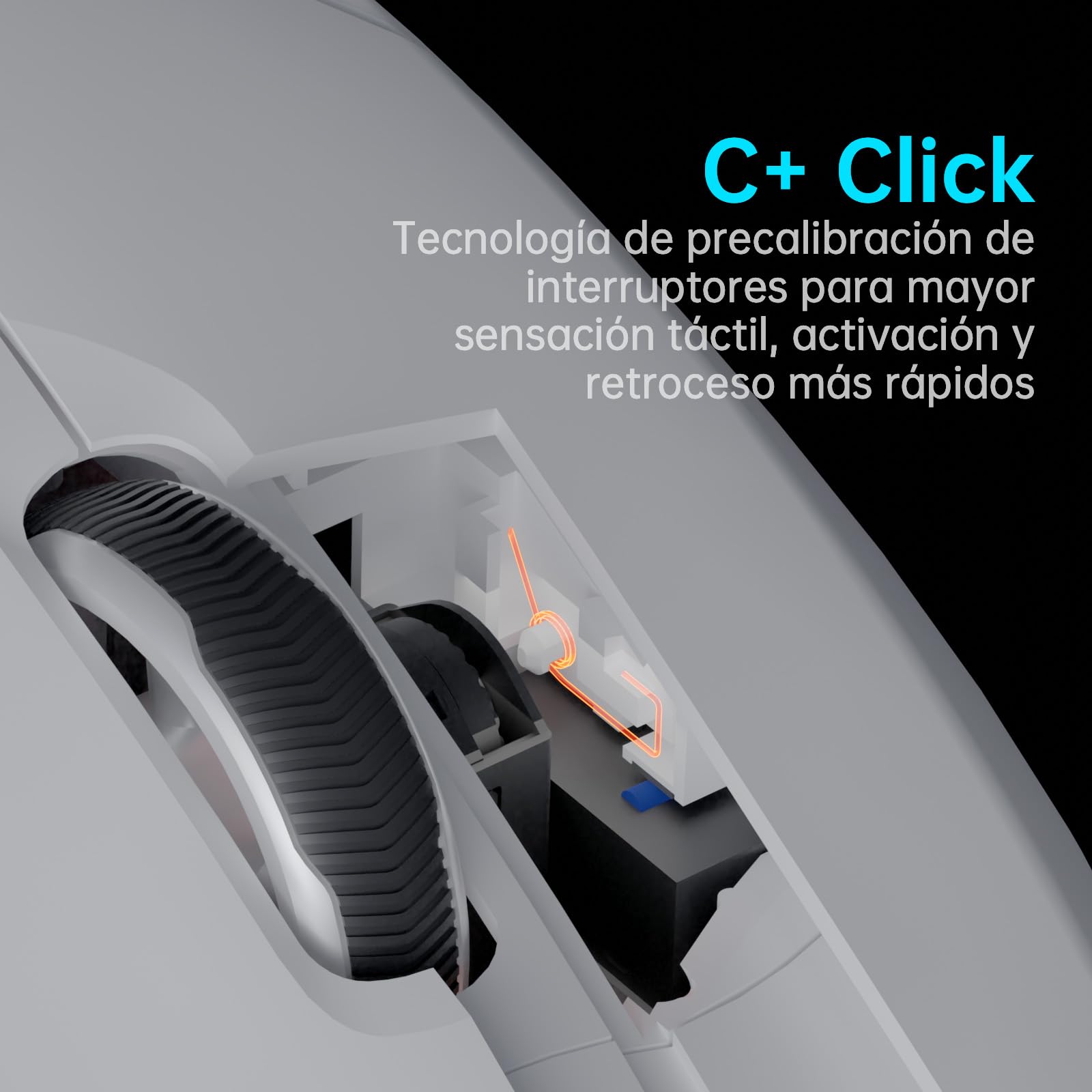 Rapoo VT9Pro Ratón Gaming Inalámbrico, Sensor Paw 3398, 26000 dpi, 1 ms Respuesta, Súper Ligero, hasta 160 Horas de Batería, 10 Botones Programables, Memoría Integrada, Blanco