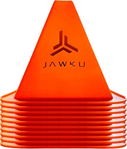 Miniatura 1 de JAWKU Sistema de entrenamiento de conos de velocidad para agilidad, velocidad, ejercicios y entrenamiento deportivo deportivo, 10 conos