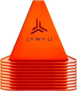 JAWKU Speed Cones Training System for Agility, Speed, Drills and Athletic Sports Training, 10 Cones