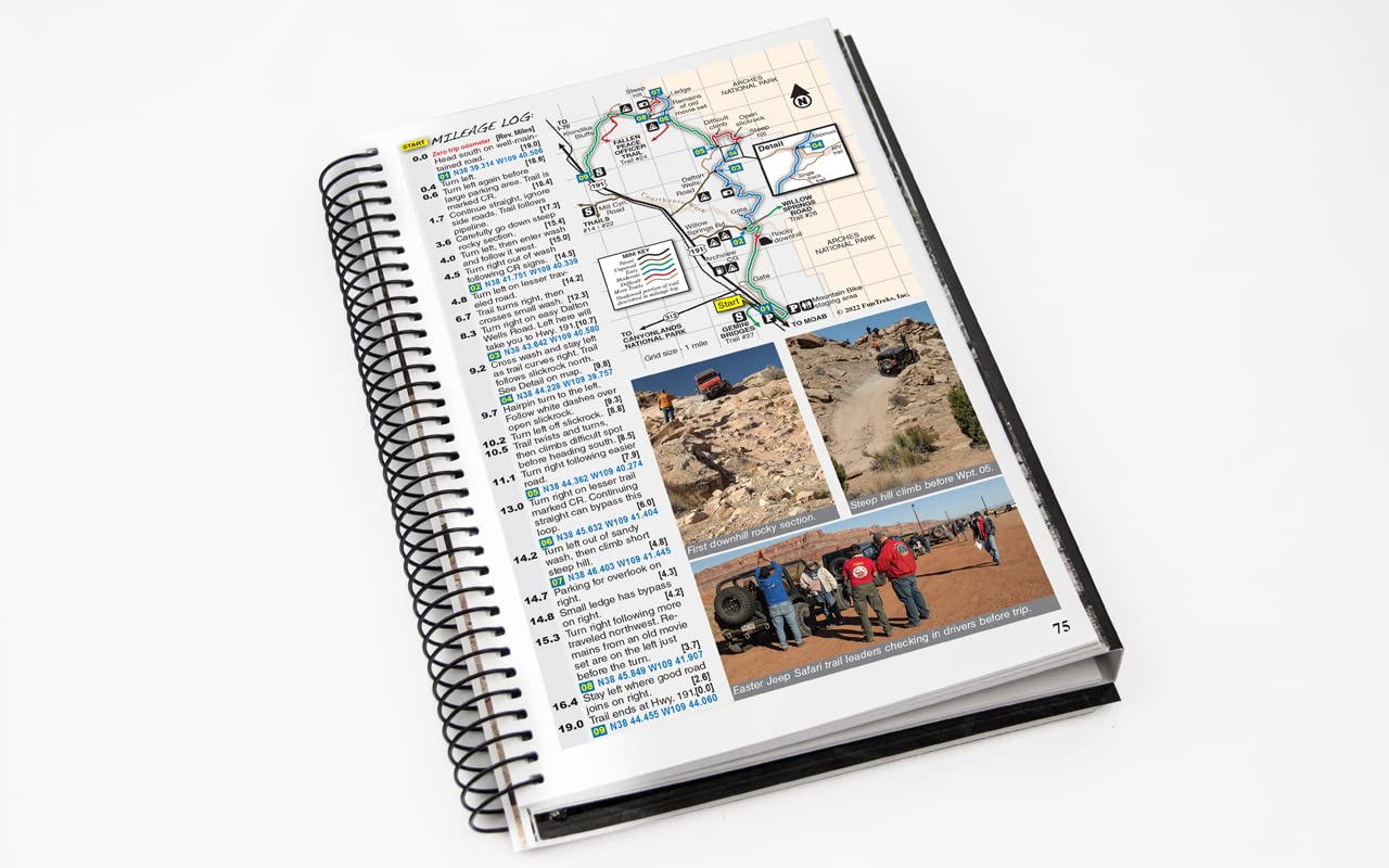 guide to moab ut backroads and 4 wheel drive trails (FunTreks Guidebooks)      Spiral-bound – Picture Book, April 1, 2022