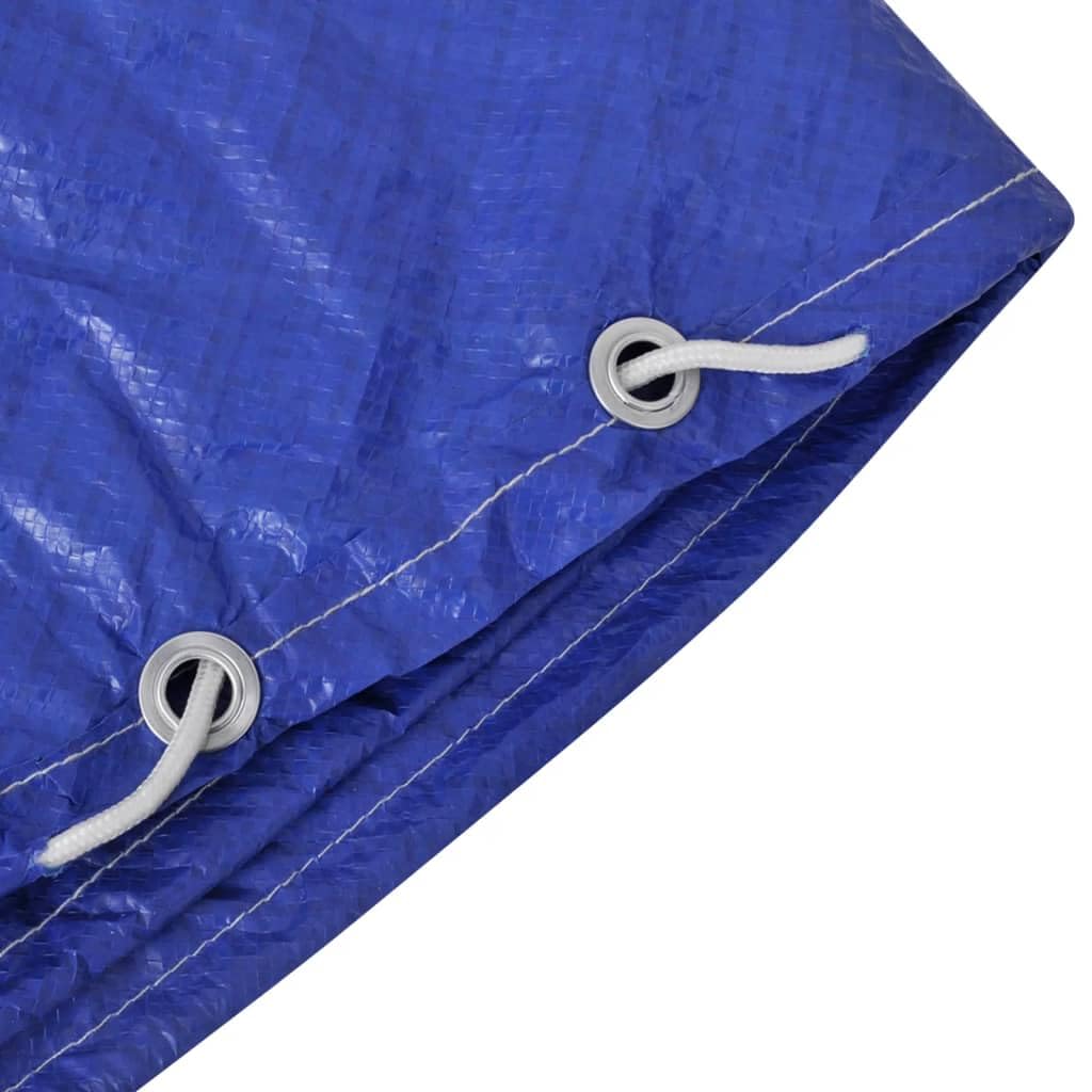 Mangloder - 2 teloni di copertura per piscina, in polietilene, rotondi, 540 cm, 90 g/m², colore blu scuro, protezione dallo sporco, impermeabile, per giardino, esterno, estate