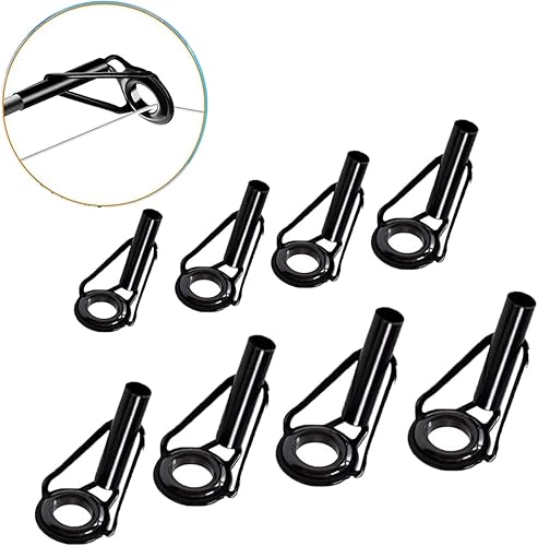 Miniatura 8 de Kit de reparación de puntas de caña, kit de repuesto de puntas de caña de pescar, anillo de guía de cerámica de acero inoxidable Mirco, kit pequeño