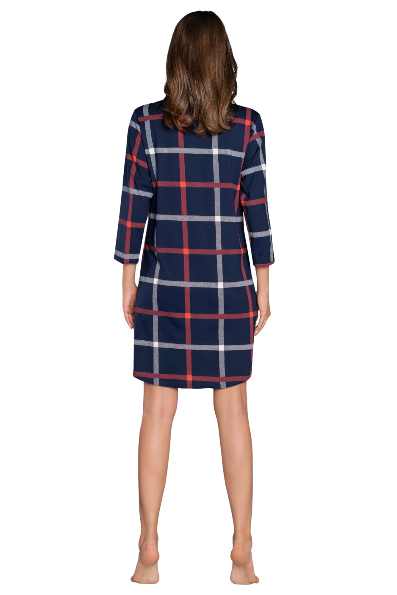 Italian Fashion Chemise de Nuit Femme Manches Longues | Vêtements de Nuit | Confortable et Douce Robe pour L Automne Hiver Printemps et Été | Nuisette S-XXL