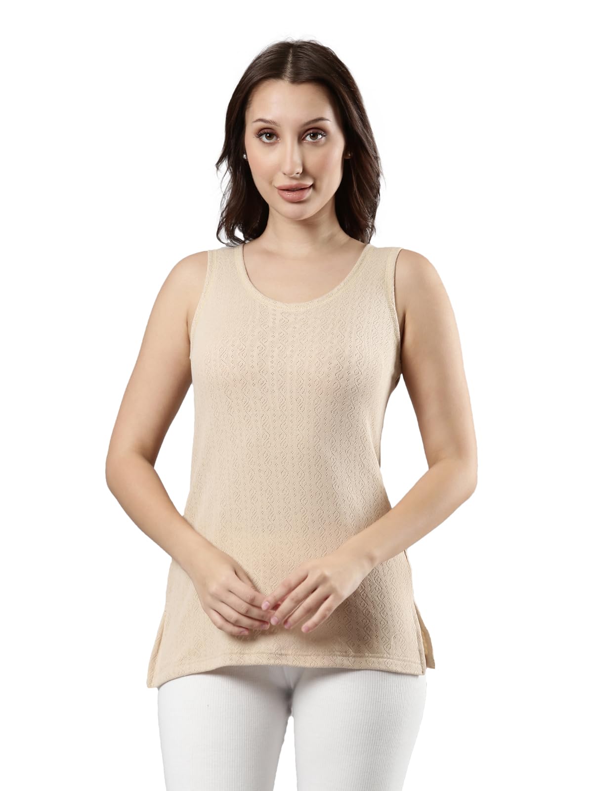 femmora Comfortable Fit Sleeveless Thermal Top, Warm and Soft Cotton Fabric, for Women, Pack of 1-picture-54