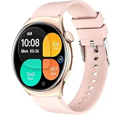 Smartwatch Relógio Smartwatch - Tela Touch HD 1.43',À Prova d'Água IP68, Faz Chamadas Bluetooth,178+ Modos Esportivos,Bateria de 10-15 Dias,Compatível com iOS/Android.(Rosa) FB027