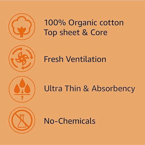 Miniatura 5 de Almohadillas sanitarias ultrafinas de gran tamaño, 100% algodón orgánico de Texas, potente protección contra fugas, sin perfume, sin cloro y