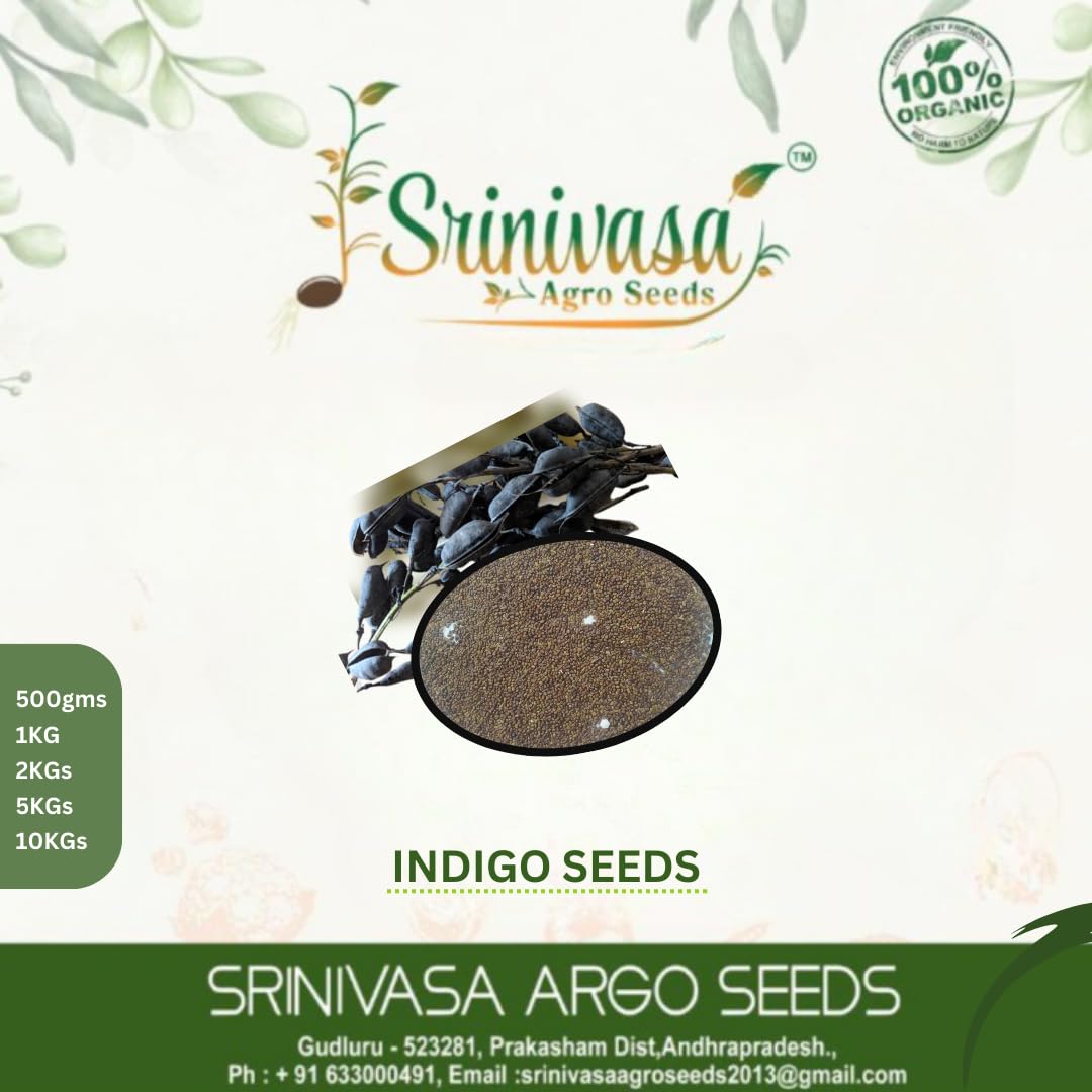 Srinivasa Agro Seeds Indigo Seeds | Natural 100% Organic Indigo seeds (1 KG) (B0C8N3BGC1) Amazon Price History, Amazon Price Tracker