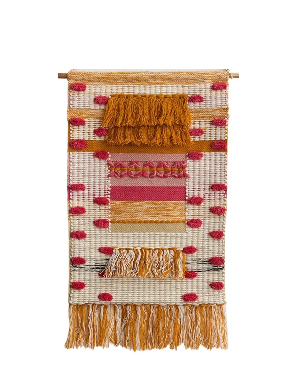 BDFJEDS Tapestry Wall Hanging Macrame Wool Wall Hanging, Handmade Woven Tapestry For Living Room(55x95)