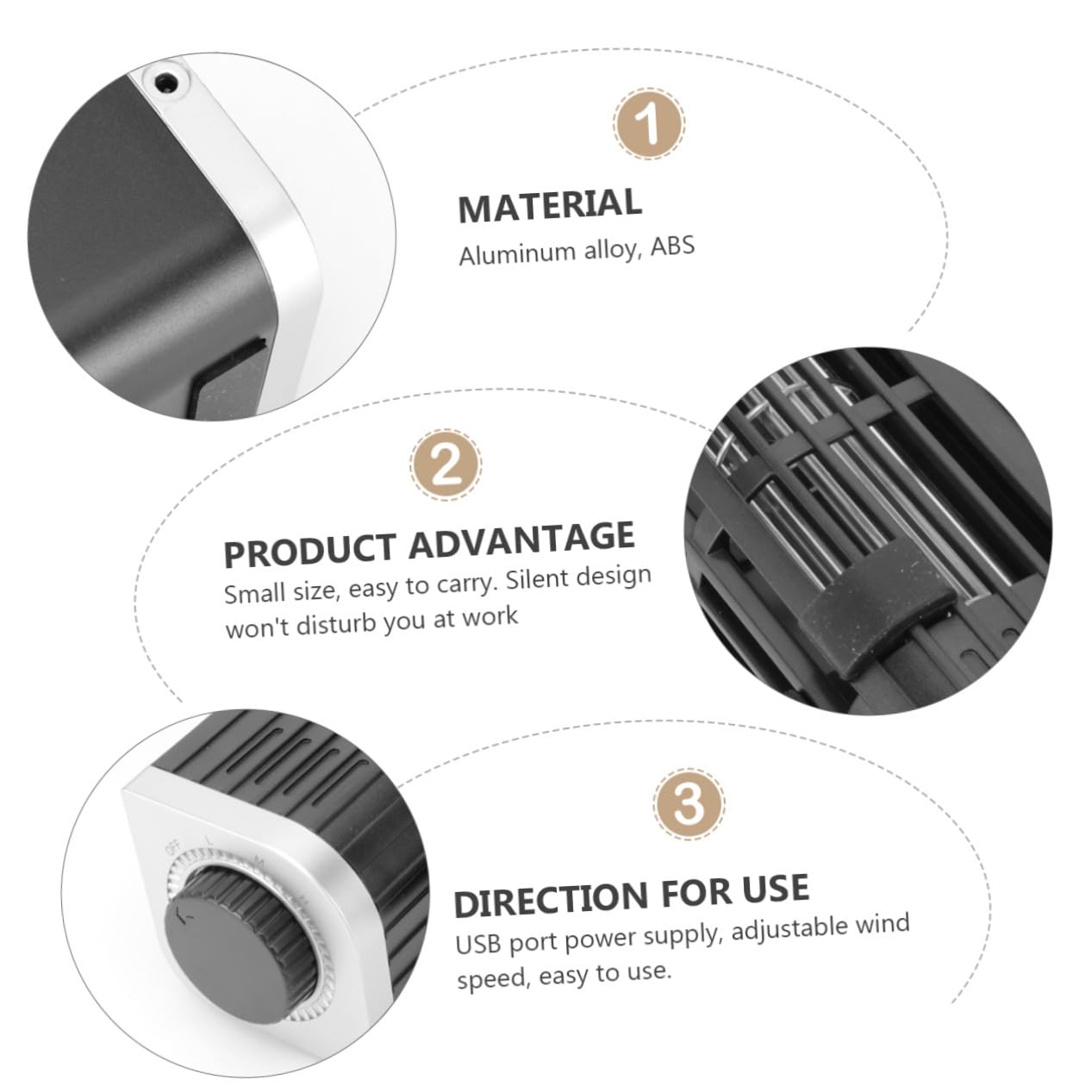 Refrigerador para Portátiles Negro de Aleación de Aluminio y Abs | Ventilador de Enfriamiento Usb, Soporte de Refrigeración para Portátil con Enchufe Trasero, Diseño Silencioso