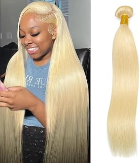 613 Hair Bundles Straight Hair Bundles Blonde Human Hair Bundle Unprocessed Brazilian 613 Straight Human Hair Bundles 22 Inch