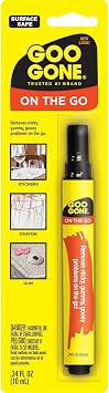 Goo Gone on the Go Pen - مزيل لاصق - إزالة ملصقات عنيد بسرعة شريط Crayon والمزيد