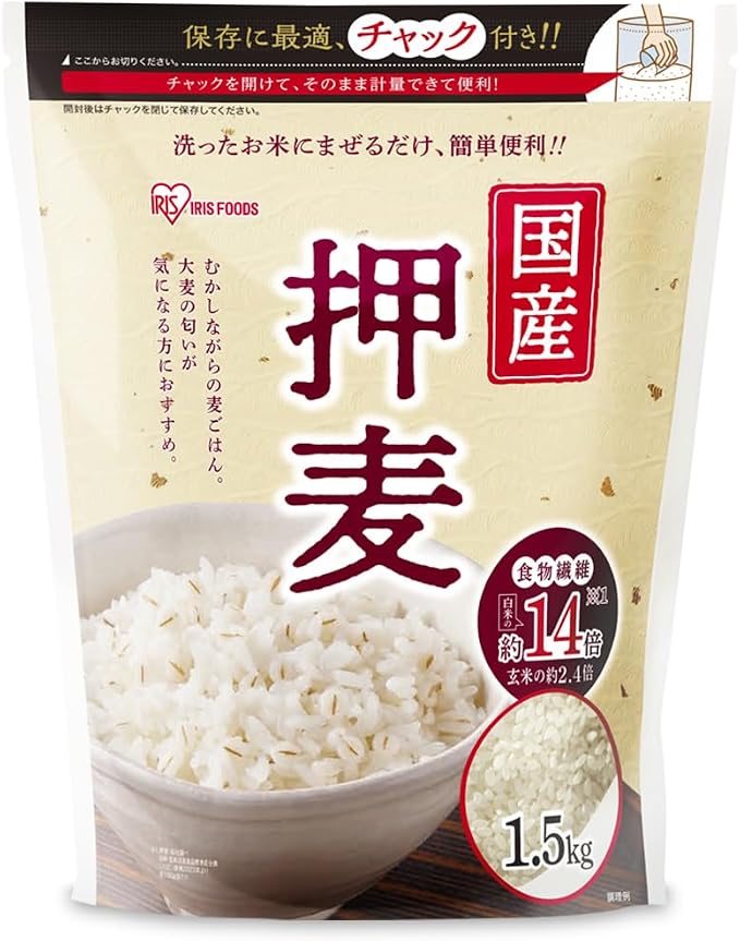 Amazon.co.jp: アイリスオーヤマ 国産押麦1.5kg : 食品・飲料・お酒
