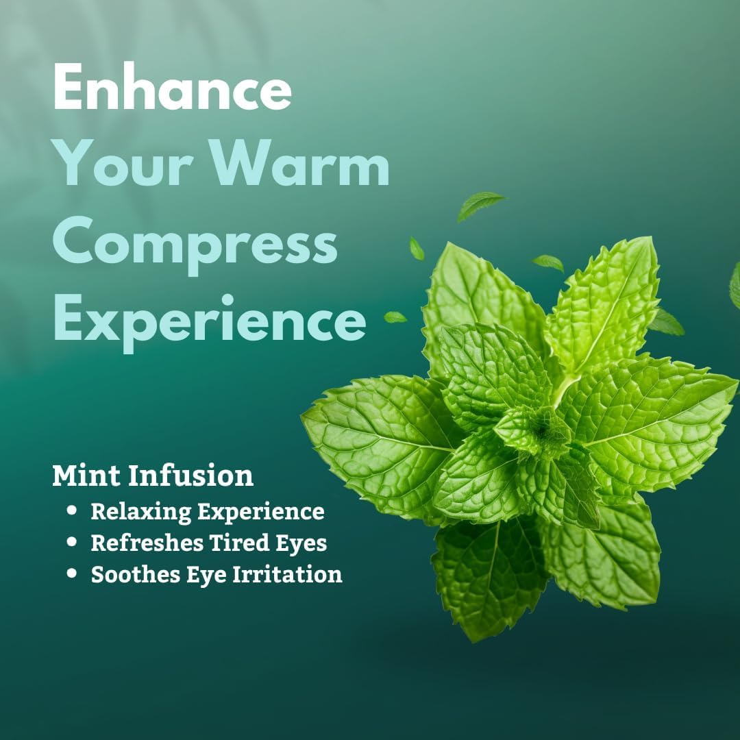 TearRestore EyeRelax Heated Eye Mask for Dry Eye & Stye Relief, Self-Heating Warm Compress with Moist Heat, Mint-Infused Steam Mask for Dry Eyes, Blepharitis Relief & Overnight Comfort (10 Count) - Image 5