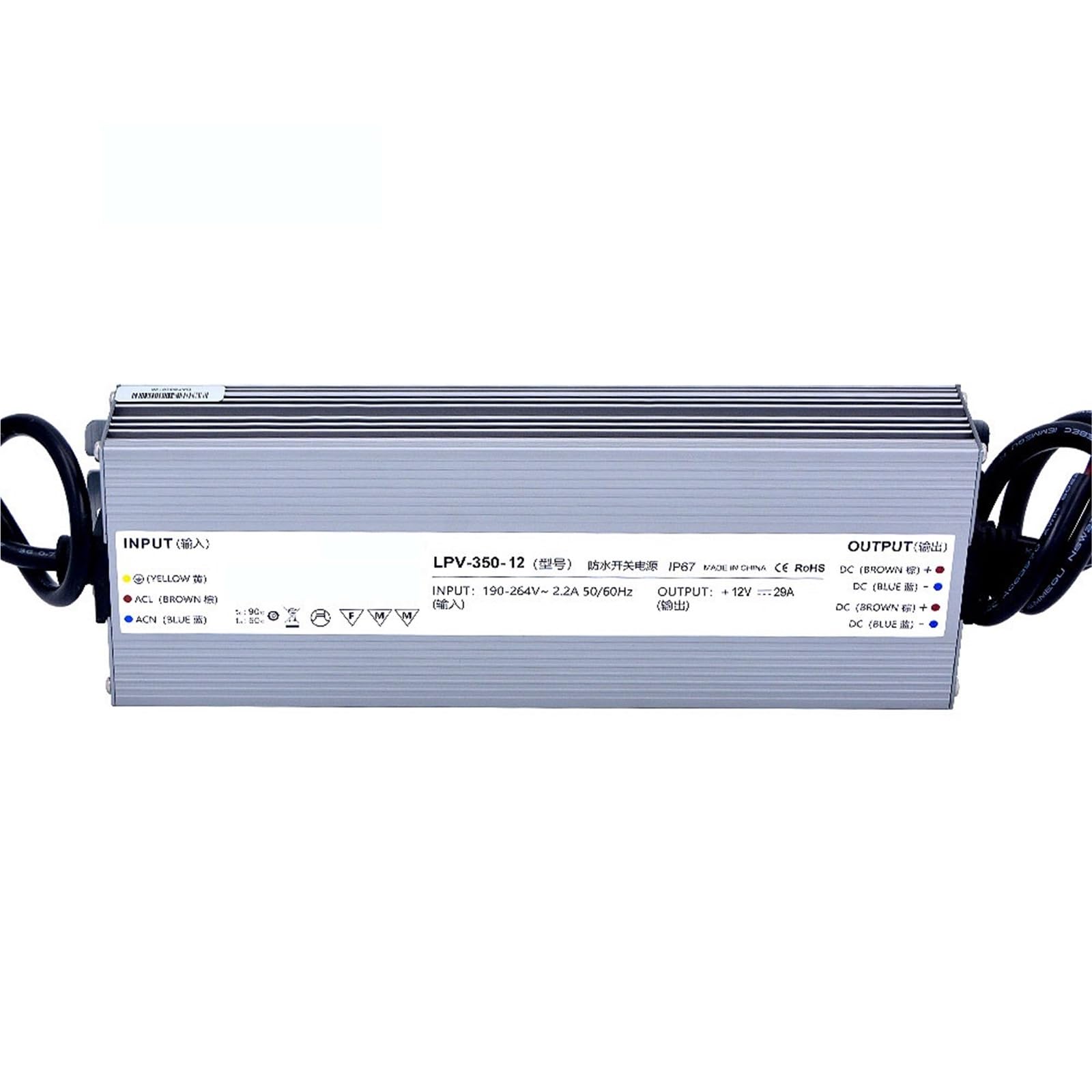 FCARUMIQP LPV-350-12 350W 12V 29.2A IP67 Switching Power Supply 1Pcs
