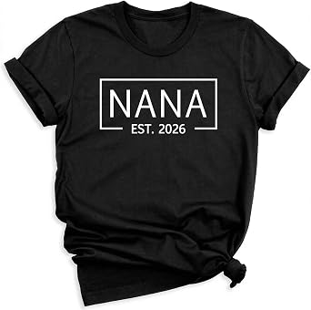 Custom Grandma Grandpa Shirts, Personalized Family T-Shirts, Promoted to Grandparent Outfits, Personalized Family Apparel with Established Date, Pack of 1 Multiple Colors