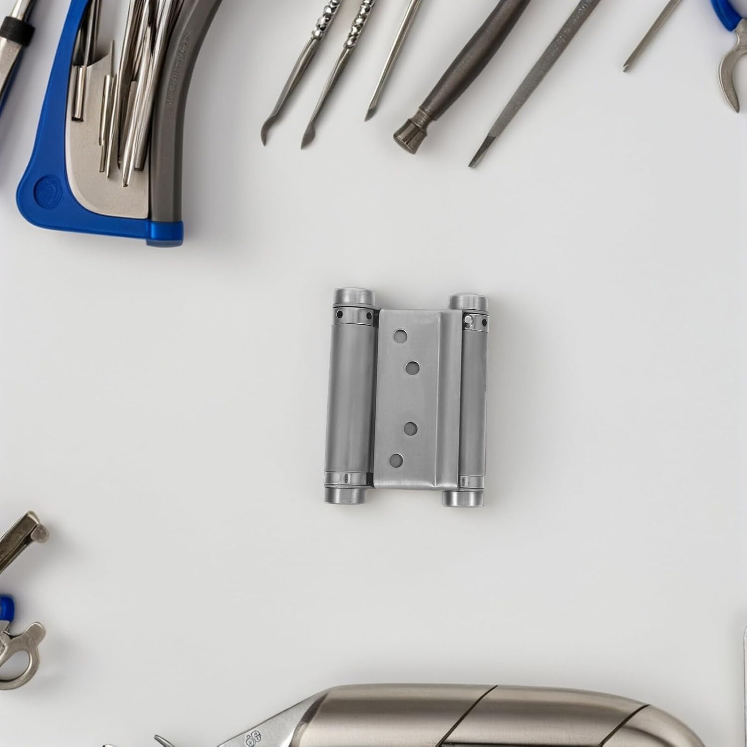 PRETYZOOM 4pcs Stainless Steel Automatic Self-Closing Spring Hinges 3-inch Heavy Duty Double Swing Door Hinges for Commercial Lounge Cafe Doors Indoor Outdoor Use