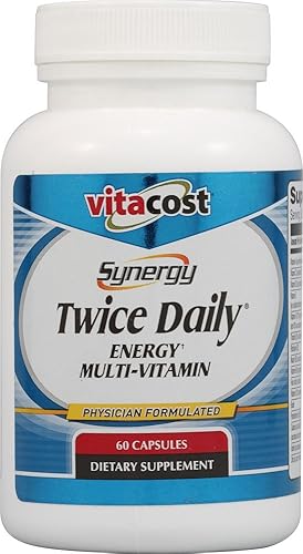 Vitacost Synergy Twice Daily Energy Multi-Vitamin - 60 cápsulas