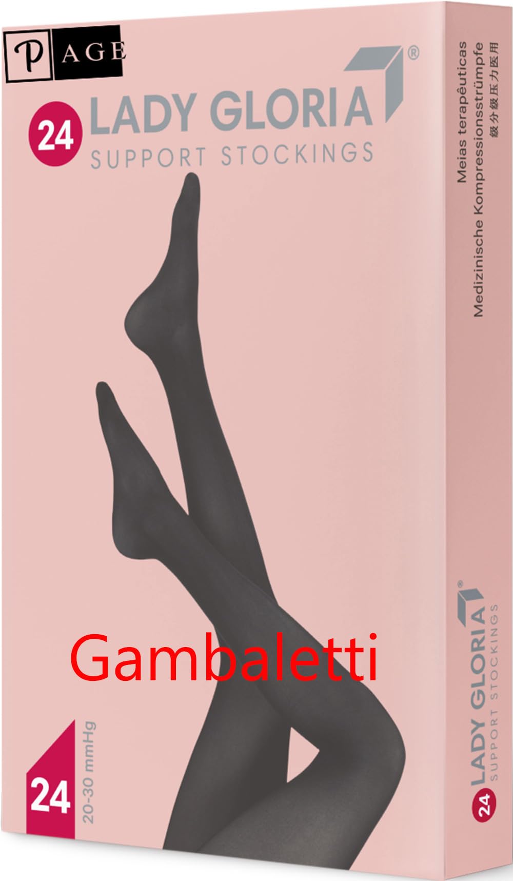 Lady Gloria Med Gambaletti a Compressione Graduata 20-30 mmHg, Calze Medicali per Vene Varicose e Gravidanza, Gambaletti Elastici per Donna Colore Miele