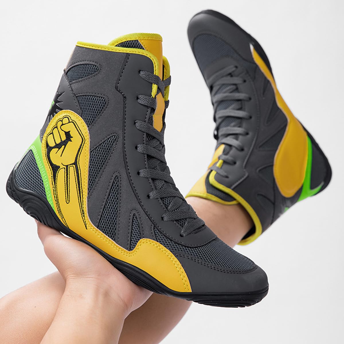 Zapatillas Boxeo para Hombre Botas Entrenamiento de Boxeo Transpirables Y Ligeras, para Lucha, Entrenamiento Y Competición