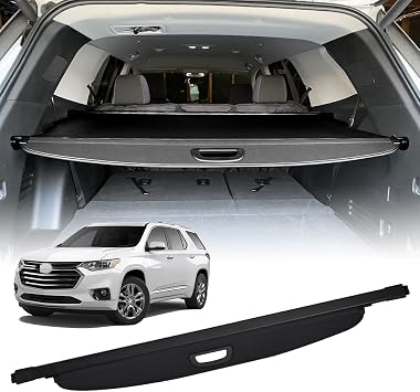 Compatible with Chevy Traverse 2024-2018 Rear Cargo Luggage Security Shade Cover Privacy Screen Retractable Rear Storage Waterproof Security Shield Shade 84449319