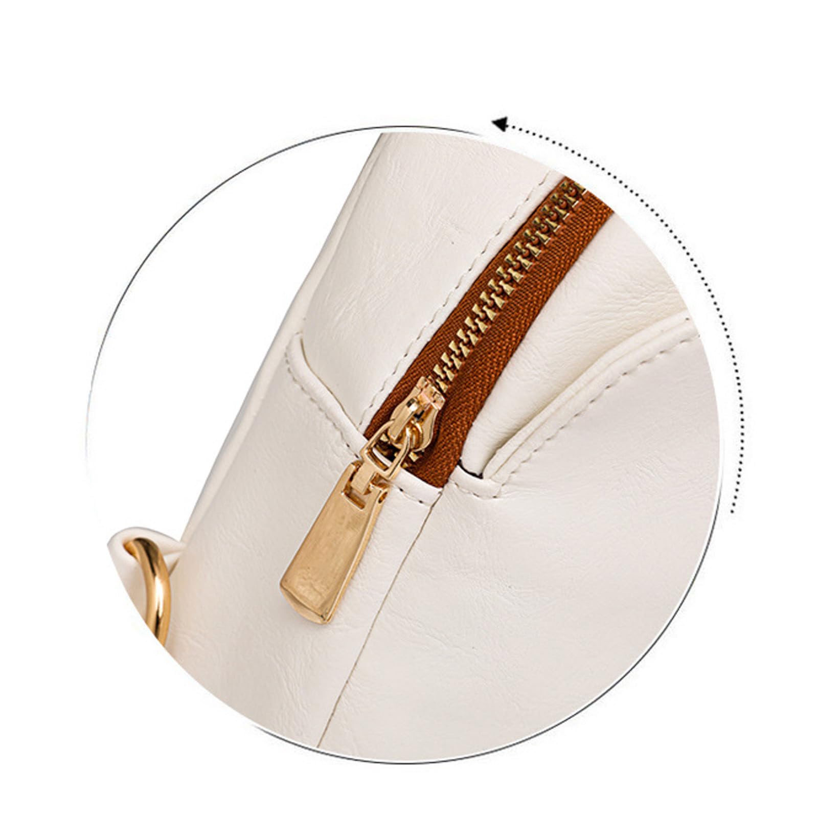 Damska Skórzana Torebka Typu Crossbody, Torba Na Ramię Z Kieszenią Zamek, Regulowanym Paskiem I Miejscem Aparat